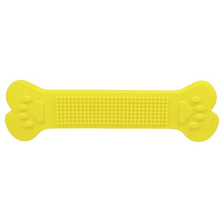 Brinquedo Osso de Borracha Topbone Furacão Pet G Amarelo