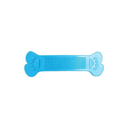 Brinquedo Osso de Borracha Topbone Furacão Pet M Azul