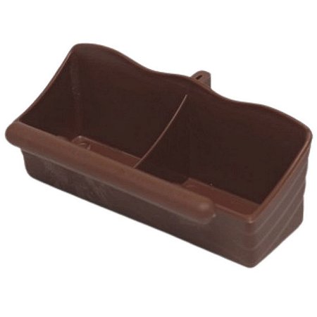 Comedouro Cocho com Poleiro Marrom