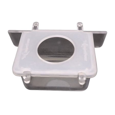 Comedouro Lateral 1 Furo - Gancho Longo - Cristal