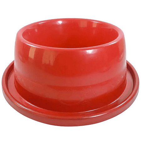 Comedouro Plástico Antiformiga Furacão Pet Tamanho 4 1900 ml Vermelho