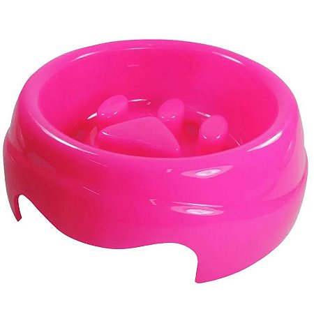 Comedouro Plástico Coma Melhor Furacão Pet Rosa