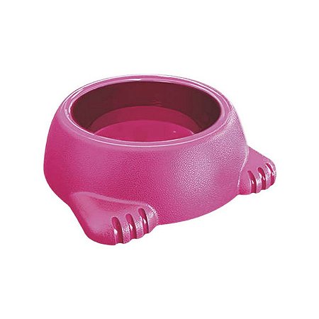 Comedouro Plástico Glamour Furacão Pet Tamanho 2 500 ml Rosa
