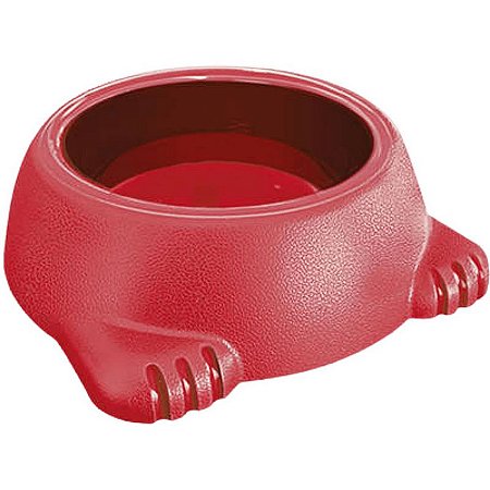 Comedouro Plástico Glamour Furacão Pet Tamanho 3 1000 ml Vermelho