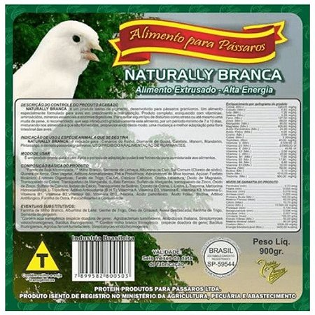 Extrusada Protein Passaros - Naturally Branca - 900g