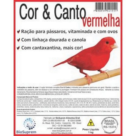 Farinhada Biosuprem Cor e Canto Vermelho 5kg