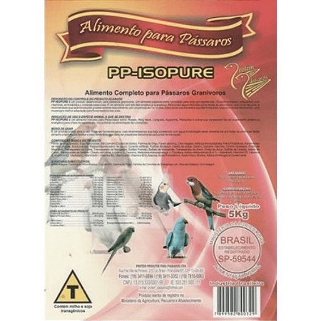 Farinhada Protein Pássaros - PP Isopure - 5kg