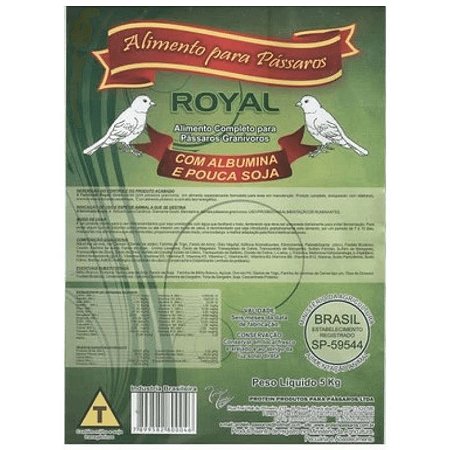 Farinhada Protein Pássaros - PP Royal - 5kg
