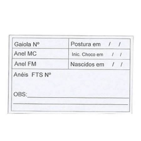 Ficha de Controle de Reprodução Horizontal