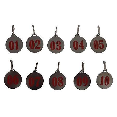 Numeração Medalha para Gaiola