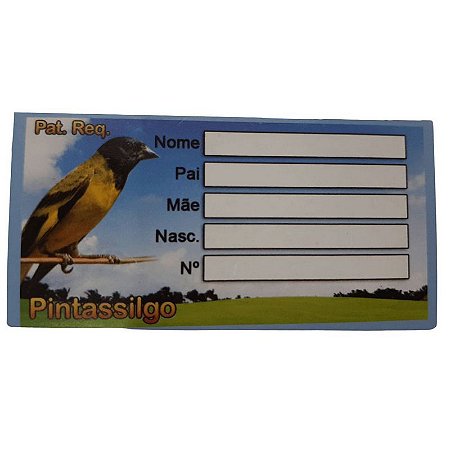 Plaqueta de Identificação - Pintassilgo