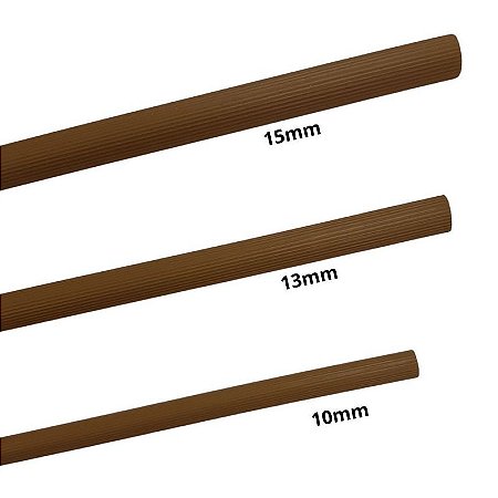 Poleiro Plástico Frisado Cerejeira - 50cm - 2 Unidades - Medidas 10mm - 13mm - 15mm