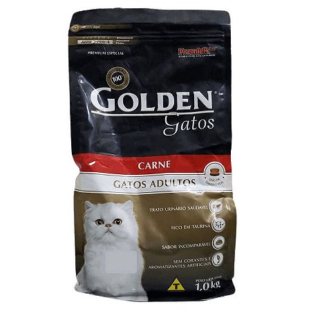 Ração Golden - Gatos Adultos - Sabor Carne - 1kg