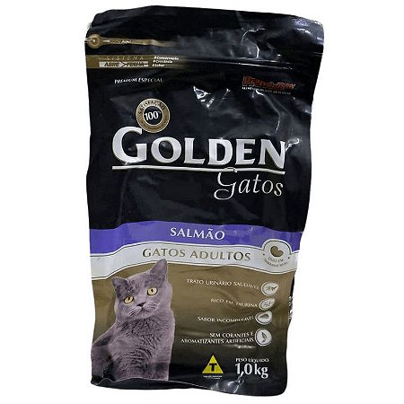 Ração Golden - Gatos Adultos - Sabor Salmão - 1kg