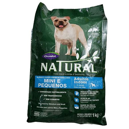 Ração Guabi Natural - Para Cães Porte Mini e Pequeno Indoor - 1kg