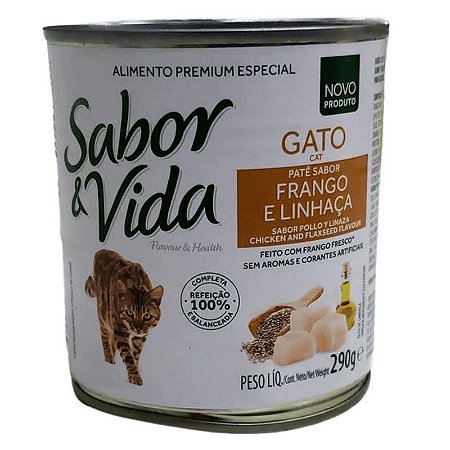 Patê Guabi - Para Gatos - Sabor Frango e Linhaça - 290g