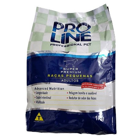 Ração Pro Line - Super Premium - Cães Adultos de Raças Pequenas - 1kg