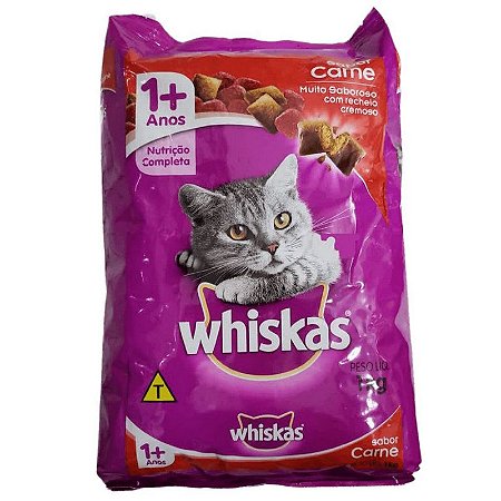 Ração Whiskas - Para Gatos Adultos - Sabor Carne - 1kg