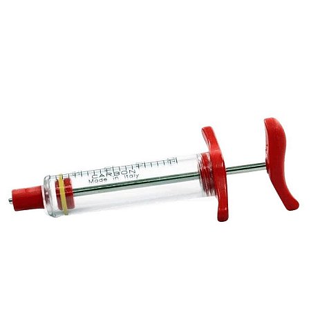 Seringa Carbonada Com Graduação - Sem Regulagem - 20ml - Vermelho