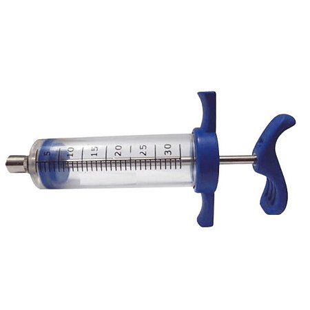 Seringa Carbonada Com Graduação - Sem Regulagem - 30ml - Azul
