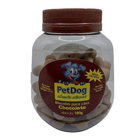 Biscoito para Cães PetDog 180g - Chocolate
