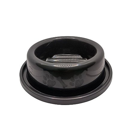Comedouro de Plástico Anti-Formiga para Gato N1 350ml - Preto
