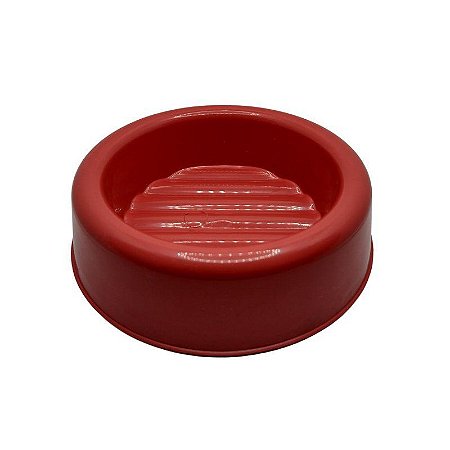Comedouro de Plástico para Gato 200ml - Vermelho