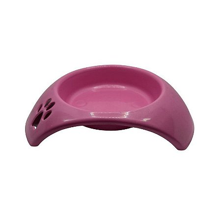 Comedouro de Plástico Premium Médio 300ml - Rosa