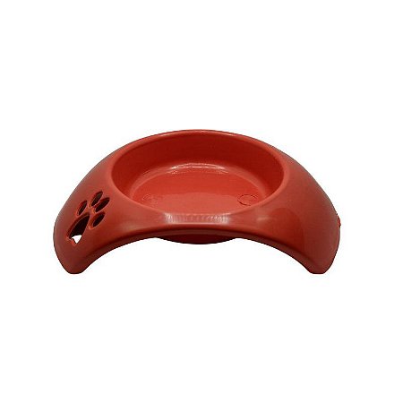 Comedouro de Plástico Premium Médio 300ml - Vermelho