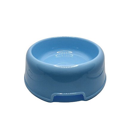 Comedouro de Plástico Simples 200ml - Azul Bebê