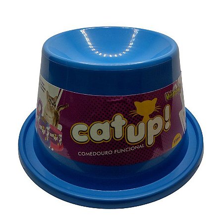 Comedouro Funcional Cat Up 230ml - Azul