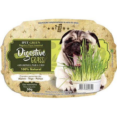 Graminha Ipet Green Digestive Grass para Cães 50g