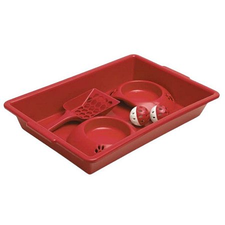 Kit Higiênico Gato - Vermelho