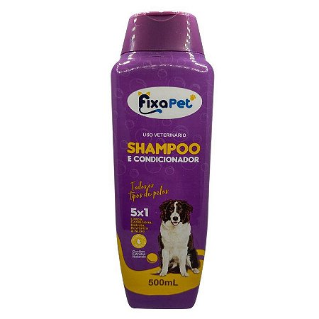 Shampoo e Condicionador 500ml Fixa Pet - 5x1 Todos os Pelos