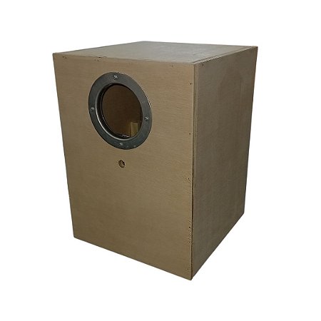 Ninho de Madeira para Red Rumped com Grade e  Bocal - Tipo Luxo