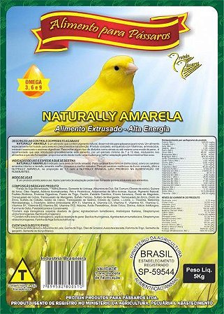 Extrusada Protein Passaros - Naturally Amarela - 5Kgs