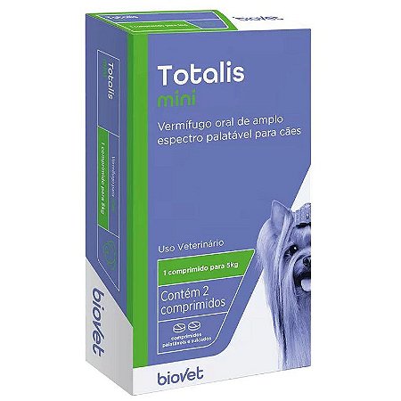 Totalis Mini - Vermífugo - 2 Comprimidos