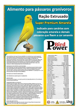 Extrusada Power Bird Canarios Amarela 1 kg