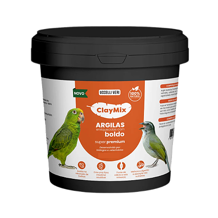 Claymix Suplemento de Argila Super Premium 1,2 kg | Ucceli Veri