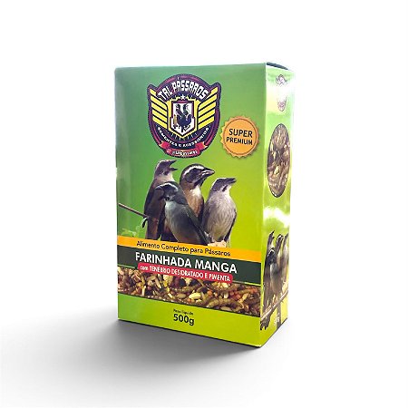 Farinhada Manga com Tenébrio Desidratado e Pimenta Super Premium 500g | Tal Pássaros