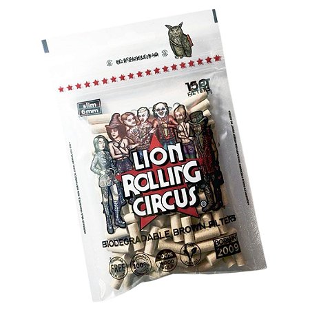 Filtro Biodegradavel Slim Lion Rolling Circus