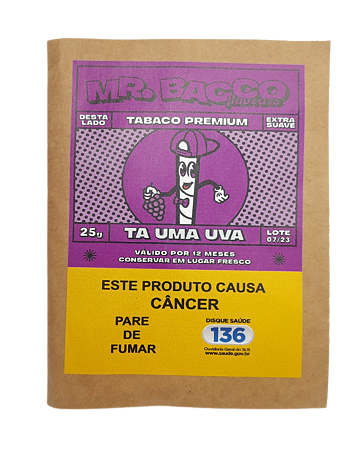 Tabaco Mr. Bacco - Ta Uma Uva 25g
