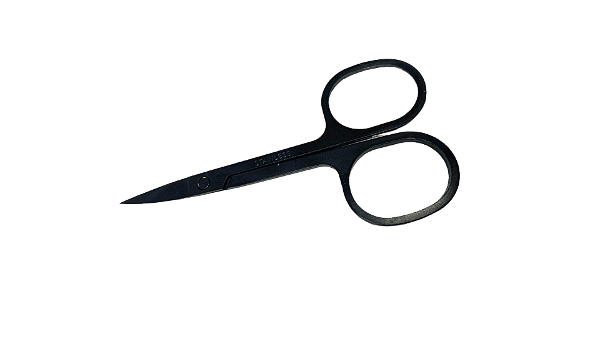 Tesoura Stainless Preta - Ponta curva