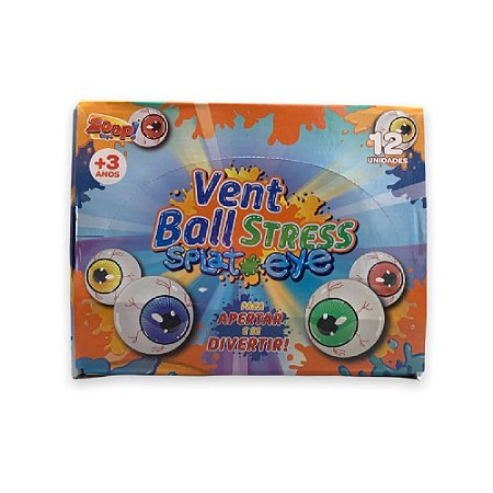 Caixa C/12 Brinquedos Anti Estress Olho Splash - Zoop Toys