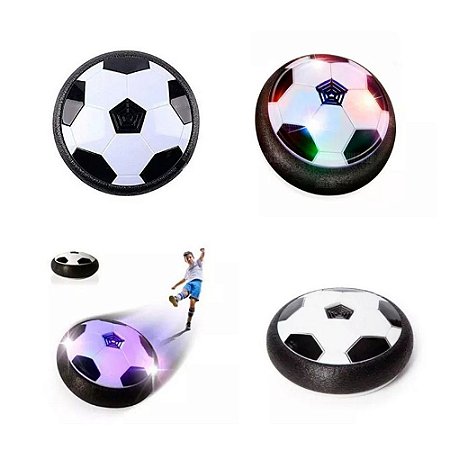 Kit 3 Futebol Apartamento Bola Flutuante Com Led Hoverball