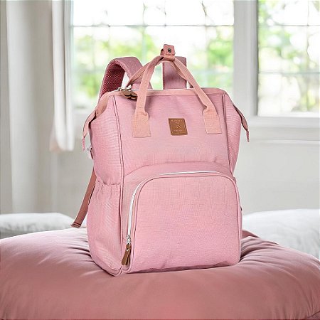 Mochila De Costa Feminina Mommy Bag Rosa Clio Style