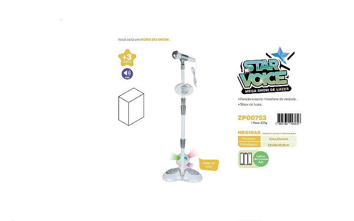 Kit para microfone - Star Voice - ZP00753 - Zoop Toys