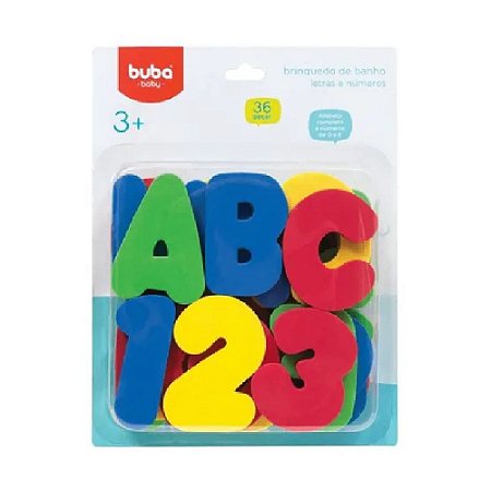Brinquedo de Banho Letras e Números Buba