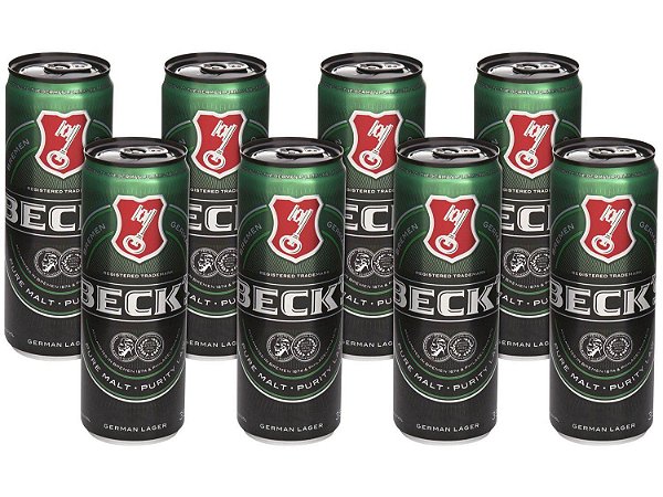 Cerveja Becks Puro Malte Lager 350ml - 8 Unidades