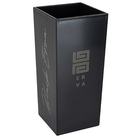 Copo Caldereta De Plástico Quadrado Preto 350ml Black Erva
